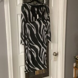 PrettyLittleThing Monochrome Zebra Print Coverup
